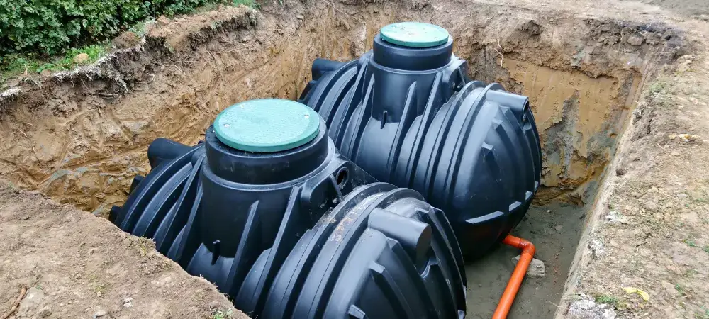 Two septic tank systems